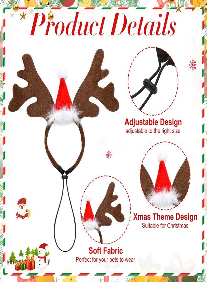 مجموعة أزياء عيد الميلاد للكلاب من SilTriangle، 12 قطعة، تتضمن طوق رأس على شكل قرون غزال الرنة، وإكسسوارات عيد الميلاد للحيوانات الأليفة، ومستلزمات حفلات عيد الميلاد للقطط والجراء. - Image 5